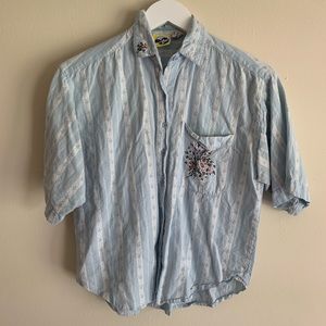 Vintage button down tee